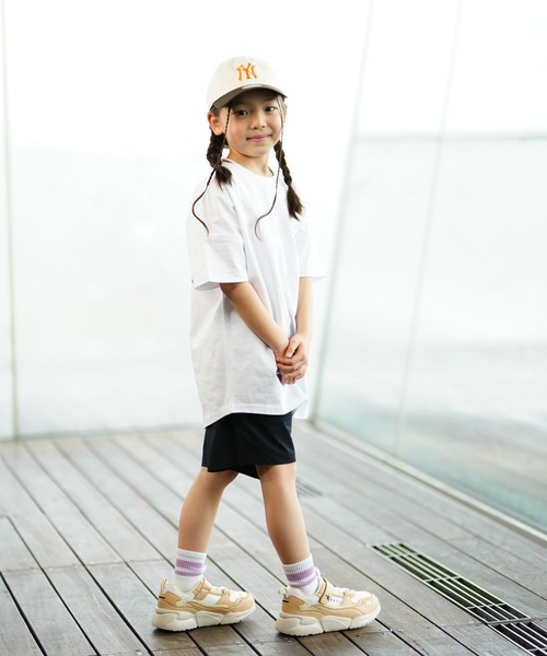 ムラサキスポーツ（ムラサキスポーツ）の「CALIFORNIA T-SHIRTS/カリフォルニア キッズ Tシャツ PTEE 242CF3ST193（Tシャツ/カットソー・キッズ・ホワイト×ピンク/ネイビー/グリーン/ホワイト×イエロー・130cm/140cm/150cm/160cm）」の14枚目の写真