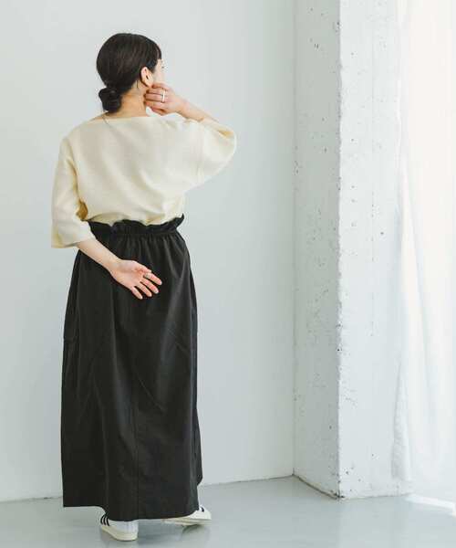 ITEMS URBANRESEARCH（アイテムズ アーバンリサーチ）の「ドロストカーゴスカート（スカート・レディース・ブラック/カーキ・FREE）」の7枚目の写真