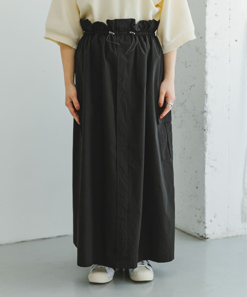 ITEMS URBANRESEARCH（アイテムズ アーバンリサーチ）の「ドロストカーゴスカート（スカート・レディース・ブラック/カーキ・FREE）」の13枚目の写真