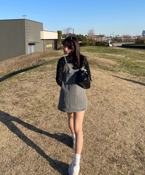 RiLi(リリ)の「デニムビスチェミニワンピ【RL】(ワンピース・レディース・グレー/ブルー・FREE)」の11枚目の写真