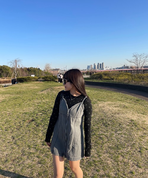 RiLi(リリ)の「デニムビスチェミニワンピ【RL】(ワンピース・レディース・グレー/ブルー・FREE)」の15枚目の写真