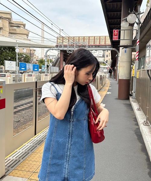 RiLi(リリ)の「デニムビスチェミニワンピ【RL】(ワンピース・レディース・グレー/ブルー・FREE)」の5枚目の写真