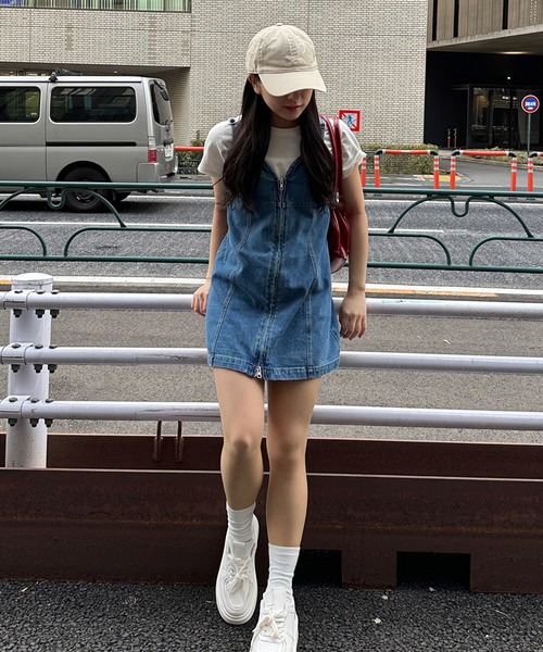 RiLi(リリ)の「デニムビスチェミニワンピ【RL】(ワンピース・レディース・グレー/ブルー・FREE)」の6枚目の写真