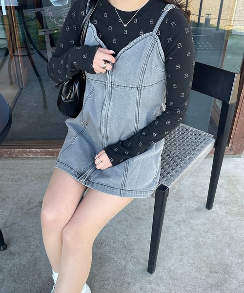 RiLi(リリ)の「デニムビスチェミニワンピ【RL】(ワンピース・レディース・グレー/ブルー・FREE)」の14枚目の写真