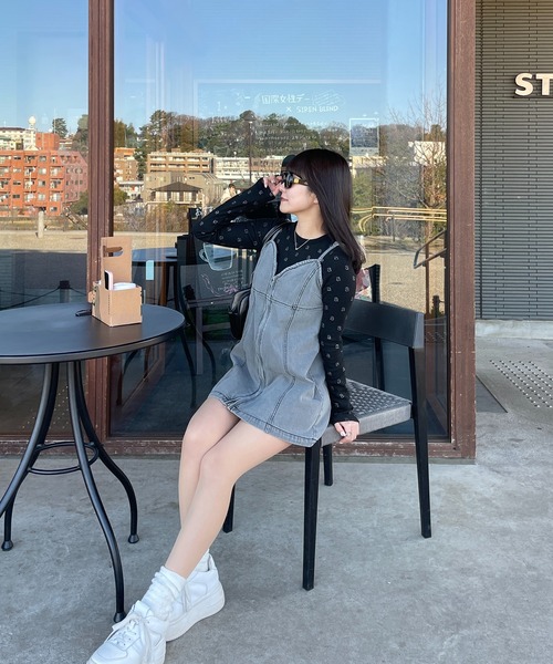 RiLi(リリ)の「デニムビスチェミニワンピ【RL】(ワンピース・レディース・グレー/ブルー・FREE)」の13枚目の写真