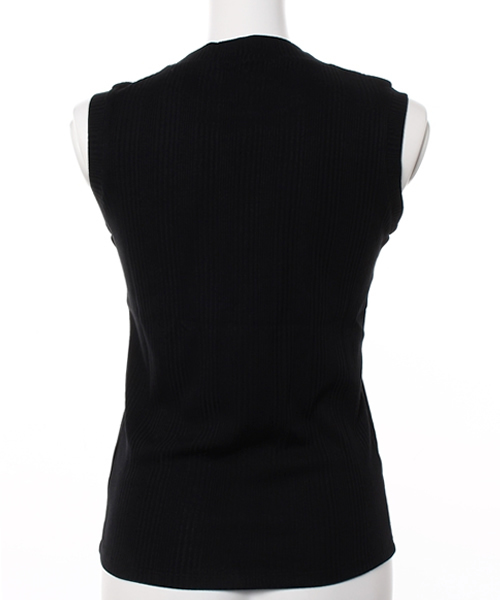 AZUL by moussy（アズールバイマウジー）の「ランダムテレコクルーノースリPO（タンクトップ・レディース・カーキ/ブラック/レッド系その他/キャメル/ダークネイビー/ホワイト系その他・MEDIUM/SMALL/LARGE/X-LARGE）」の7枚目の写真