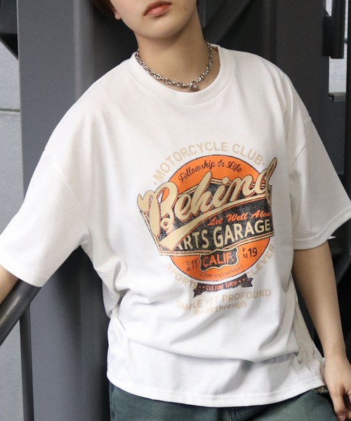 Starting Over（スターティングオーバー）の「oversize old print T-shirt/オーバーサイズ オールド プリント クルーネック 半袖Tシャツ（Tシャツ/カットソー・メンズ・チャコールグレー/ブラック系その他/ホワイト系その他2/ブラック/グレー系その他/ブラック系その他2/ホワイト/ホワイト系その他/グレー系その他2・M/L/XL）」の4枚目の写真
