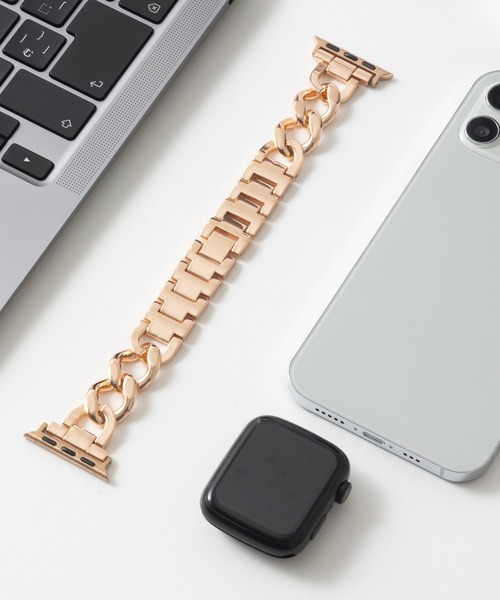 emonique(エモニーク)の「Apple Watch バンド スマートウォッチバンド 合金【38/40/41/42/44/45/49mm対応】(デジタル腕時計・レディース・ピンクゴールド/ゴールド/ブラック/シルバー・38/42)」の4枚目の写真