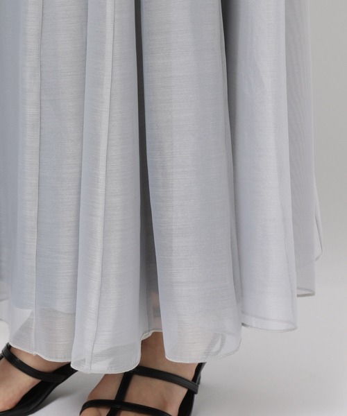 mysty woman(ミスティウーマン)の「シアーマチフレアスカート 120994(スカート・レディース・アイボリー/ブラック/グレー・FREE)」の8枚目の写真