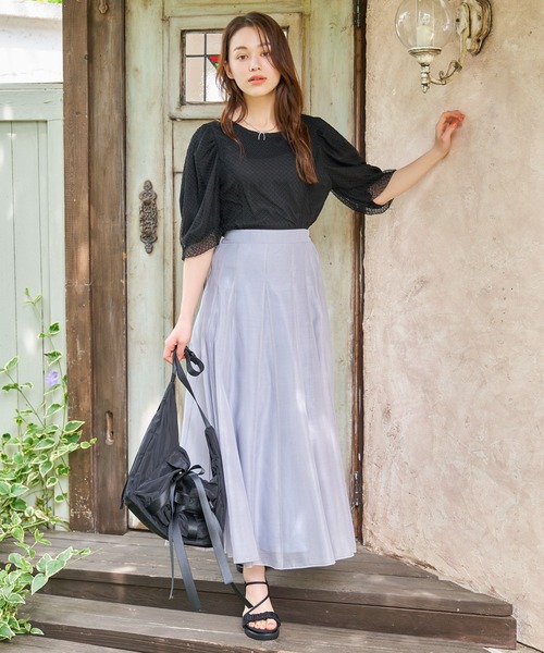 新品 mysty woman ミスティウーマン チュールスカート シアー 透け感 新品 mysty woman ミスティウーマン チュールスカート シアー