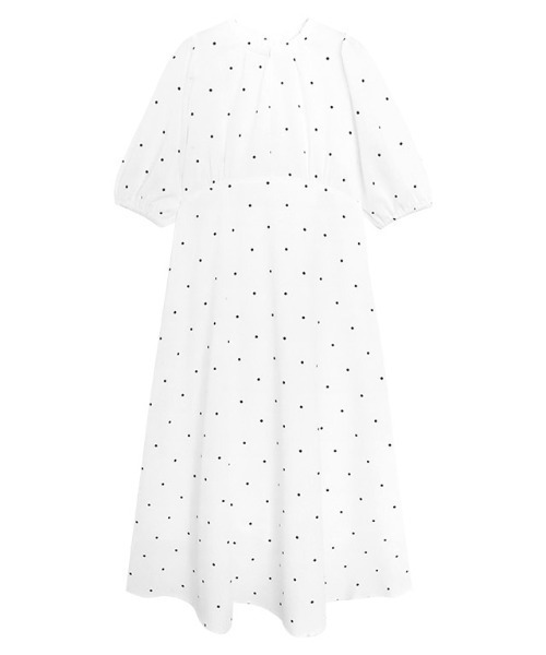Pierrot（ピエロ）の「リップルドットフレアワンピース（ワンピース・レディース・ブラック/オフホワイト・PM/M/L）」の14枚目の写真