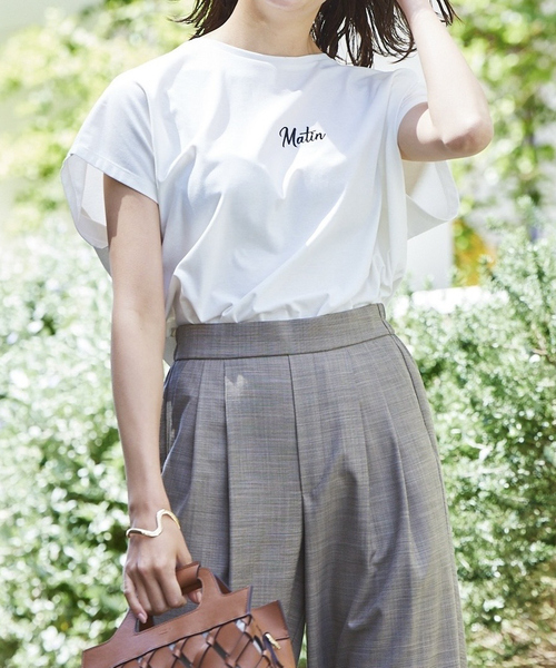 abahouse mavie（アバハウスマヴィ）の「刺繍ロゴ半袖Tシャツ（Tシャツ/カットソー・レディース・ホワイト/ホワイト系その他/グレー系その他/ダークネイビー/ホワイト系その他2/グレー系その他2・フリー）」の15枚目の写真