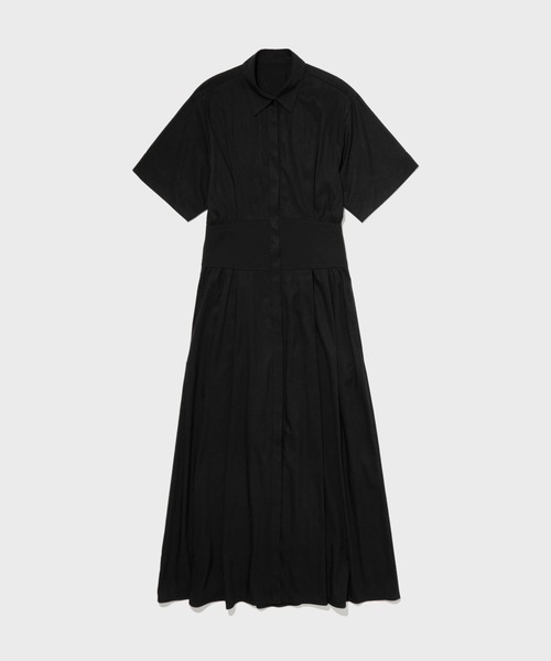 STUDIOUS（ステュディオス）の「【STUDIOUS/ステュディオス】コルセットディティールシャツドレス/ウエストマーク/フィット＆フレア（ワンピース・レディース・ネイビー/グレイッシュベージュ/ブラック・2/1）」の17枚目の写真