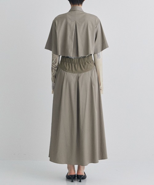 STUDIOUS（ステュディオス）の「【STUDIOUS/ステュディオス】コルセットディティールシャツドレス/ウエストマーク/フィット＆フレア（ワンピース・レディース・ネイビー/グレイッシュベージュ/ブラック・2/1）」の6枚目の写真