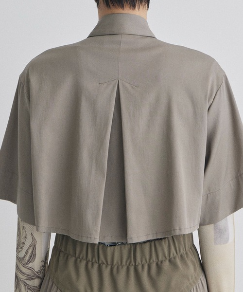 STUDIOUS（ステュディオス）の「【STUDIOUS/ステュディオス】コルセットディティールシャツドレス/ウエストマーク/フィット＆フレア（ワンピース・レディース・ネイビー/グレイッシュベージュ/ブラック・2/1）」の12枚目の写真