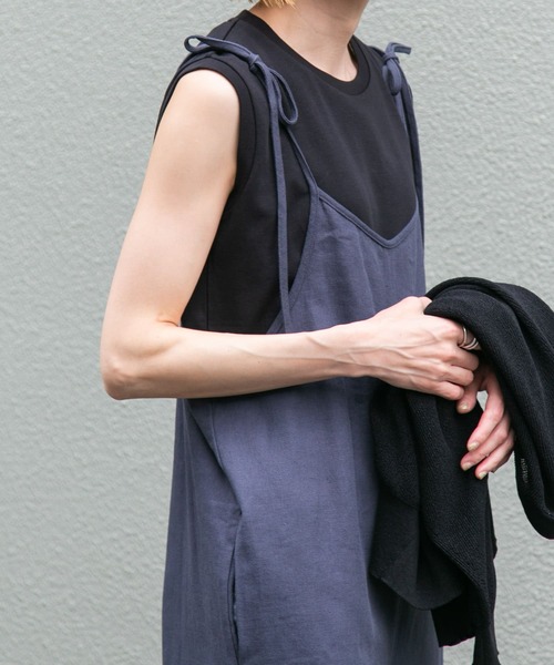 FORK&SPOON(フォークアンドスプーン)の「FORK&SPOON ノースリーブTシャツ(Tシャツ/カットソー・レディース・ブラック/オフホワイト/ホワイト系その他・1)」の3枚目の写真