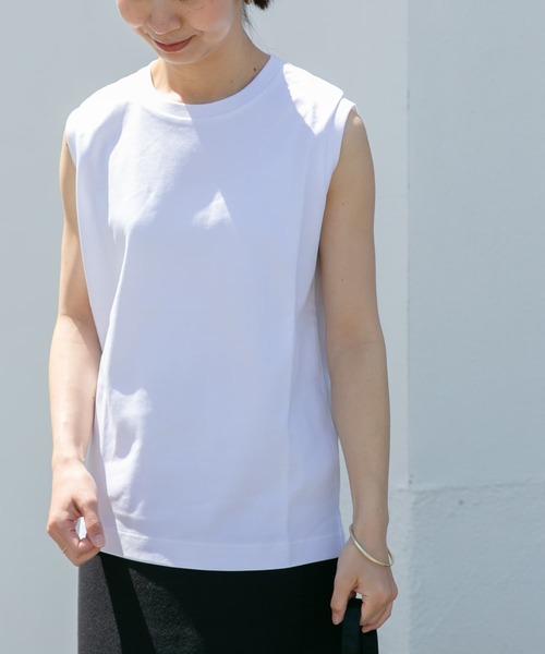 FORK&SPOON(フォークアンドスプーン)の「FORK&SPOON ノースリーブTシャツ(Tシャツ/カットソー・レディース・ブラック/オフホワイト/ホワイト系その他・1)」の16枚目の写真