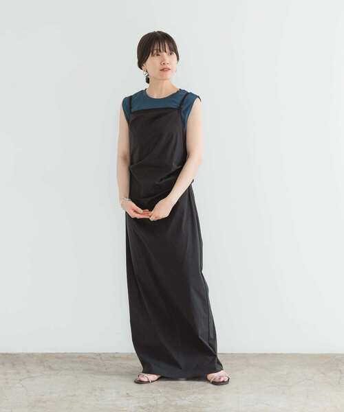 ブラックストレッチキャミワンピ URBAN RESEARCH（アーバンリサーチ）の「撥水ストレッチキャミ