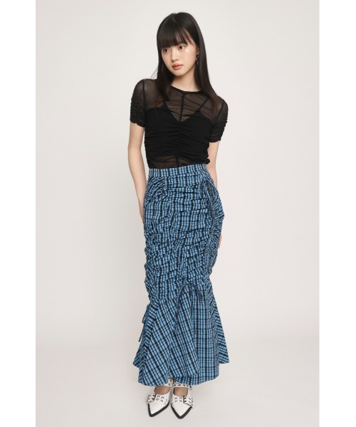 完売商品　PRINTED SHEER トップス　SLY スライ SLY PRINTED SHEER トップス M/KHA7 -靴＆ファッション通販