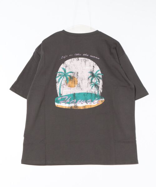 anap mimpi(アナップミンピ)の「Hawaii プリント ビッグ Tシャツ(Tシャツ/カットソー・レディース・ダークグレー/ホワイト/イエロー系その他・FREE)」の4枚目の写真