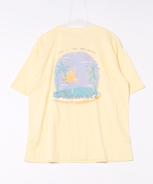 anap mimpi(アナップミンピ)の「Hawaii プリント ビッグ Tシャツ(Tシャツ/カットソー・レディース・ダークグレー/ホワイト/イエロー系その他・FREE)」の5枚目の写真