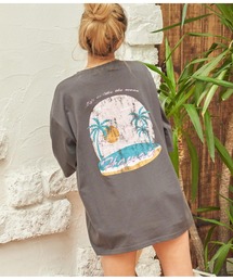 anap mimpi | Hawaii プリント ビッグ Tシャツ(Tシャツ/カットソー)