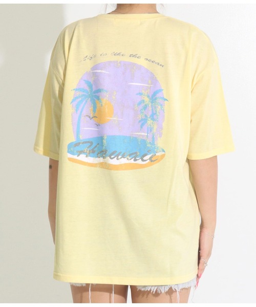 anap mimpi(アナップミンピ)の「Hawaii プリント ビッグ Tシャツ(Tシャツ/カットソー・レディース・ダークグレー/ホワイト/イエロー系その他・FREE)」の21枚目の写真