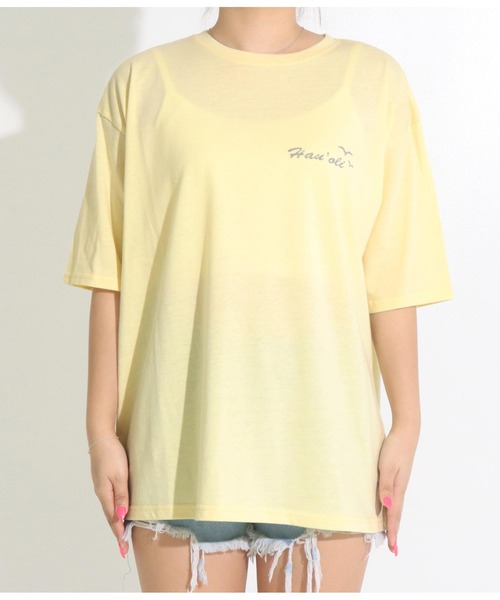 anap mimpi(アナップミンピ)の「Hawaii プリント ビッグ Tシャツ(Tシャツ/カットソー・レディース・ダークグレー/ホワイト/イエロー系その他・FREE)」の22枚目の写真