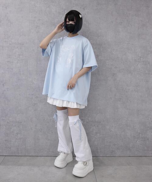 Whinny(ホワイニー)の「Whinny/空飛びエンジェルズ(Tシャツ/カットソー・レディース・サックスブルー/ブラック/ホワイト・FREE)」の16枚目の写真