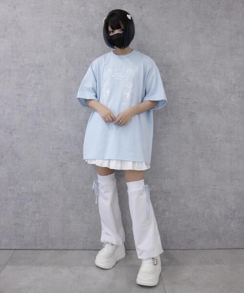 Whinny(ホワイニー)の「Whinny/空飛びエンジェルズ(Tシャツ/カットソー・レディース・サックスブルー/ブラック/ホワイト・FREE)」の15枚目の写真