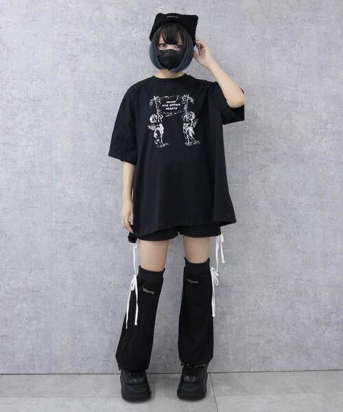 Whinny(ホワイニー)の「Whinny/空飛びエンジェルズ(Tシャツ/カットソー・レディース・サックスブルー/ブラック/ホワイト・FREE)」の19枚目の写真