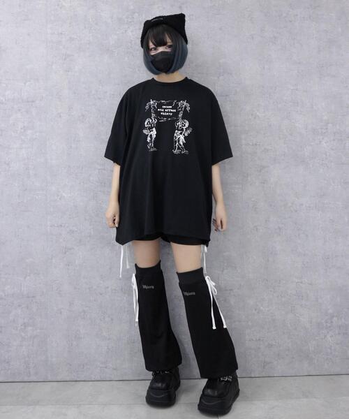 Whinny(ホワイニー)の「Whinny/空飛びエンジェルズ(Tシャツ/カットソー・レディース・サックスブルー/ブラック/ホワイト・FREE)」の18枚目の写真