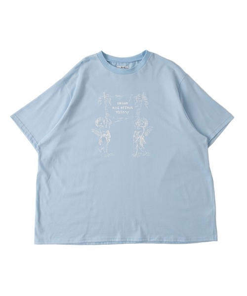 Whinny(ホワイニー)の「Whinny/空飛びエンジェルズ(Tシャツ/カットソー・レディース・サックスブルー/ブラック/ホワイト・FREE)」の22枚目の写真