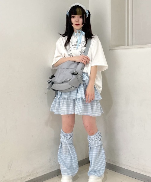 Whinny(ホワイニー)の「Whinny/空飛びエンジェルズ(Tシャツ/カットソー・レディース・サックスブルー/ブラック/ホワイト・FREE)」の10枚目の写真