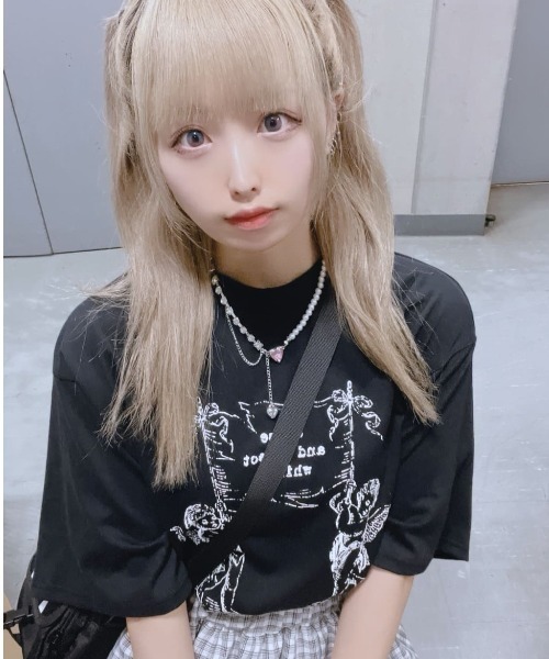 Whinny(ホワイニー)の「Whinny/空飛びエンジェルズ(Tシャツ/カットソー・レディース・サックスブルー/ブラック/ホワイト・FREE)」の12枚目の写真