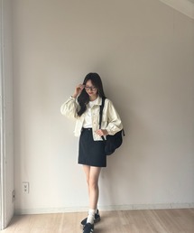 RiLi | ブラックデニムミニ【RL】(デニムスカート)
