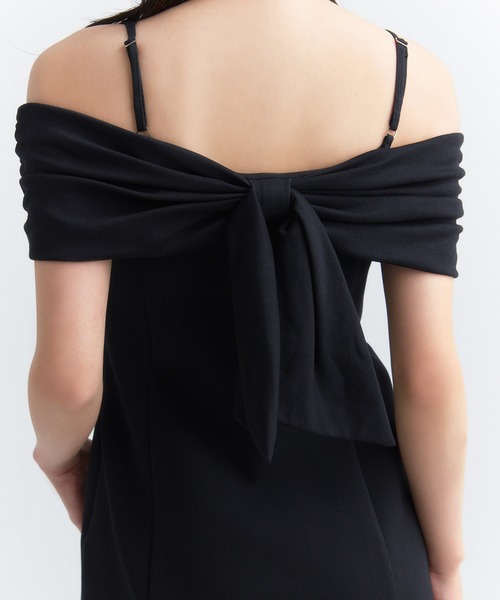 セール】バックリボンオフショルミニワンピース（ワンピース