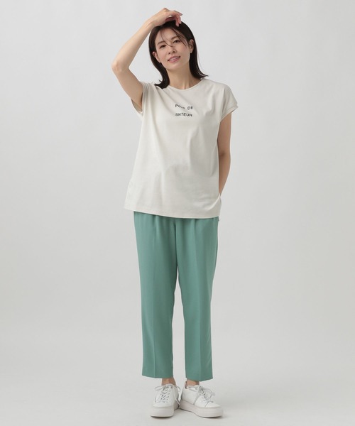 Elura（エルーラ）の「サマ見えフレンチTシャツ/109205（Tシャツ/カットソー・レディース・ホワイト/ブラック/グレイッシュベージュ/ホワイト系その他6/ブラック系その他・SMALL/MEDIUM/LARGE）」の13枚目の写真