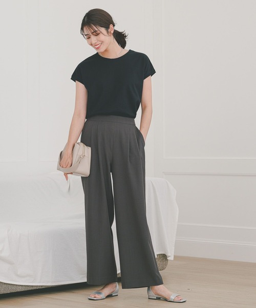 Elura（エルーラ）の「サマ見えフレンチTシャツ/109205（Tシャツ/カットソー・レディース・ホワイト/ブラック/グレイッシュベージュ/ホワイト系その他6/ブラック系その他・SMALL/MEDIUM/LARGE）」の16枚目の写真