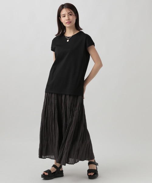 Elura（エルーラ）の「サマ見えフレンチTシャツ/109205（Tシャツ/カットソー・レディース・ホワイト/ブラック/グレイッシュベージュ/ホワイト系その他6/ブラック系その他・SMALL/MEDIUM/LARGE）」の19枚目の写真