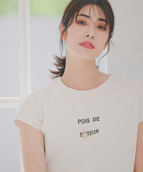 Elura（エルーラ）の「サマ見えフレンチTシャツ/109205（Tシャツ/カットソー・レディース・ホワイト/ブラック/グレイッシュベージュ/ホワイト系その他6/ブラック系その他・SMALL/MEDIUM/LARGE）」の10枚目の写真