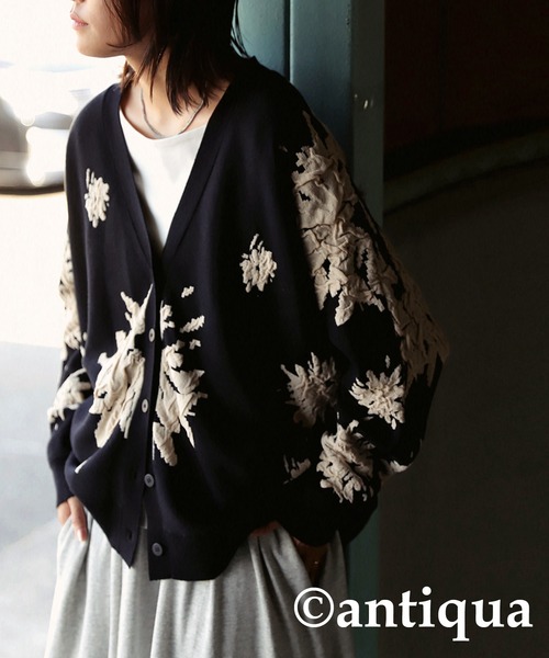 新品未使用 お花柄デザイン ボレロ カーディガン FLOWER EMBROIDERY CARDIGAN（カーディガン/ボレロ）｜Ameri