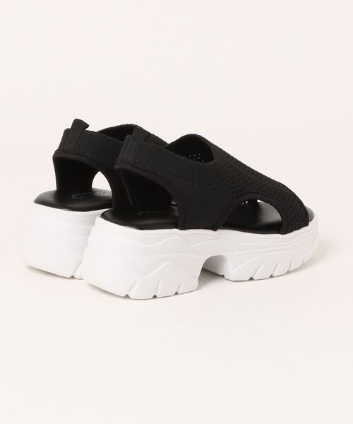 Parade(パレード)の「厚底ニットスニーカーサンダル 7406【Parade】(サンダル・レディース・ブラック・S/M/L/LL)」の2枚目の写真