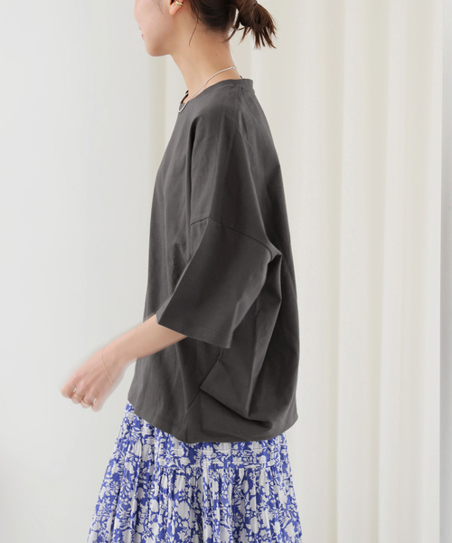 JOURNAL STANDARD relume(ジャーナルスタンダード レリューム)の「《追加2》タックコクーンプルオーバー(Tシャツ/カットソー・レディース・ホワイト/ライトグレー/モスグリーン/ブラック系その他・FREE)」の12枚目の写真