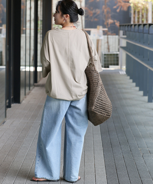 JOURNAL STANDARD relume(ジャーナルスタンダード レリューム)の「《追加2》タックコクーンプルオーバー(Tシャツ/カットソー・レディース・ホワイト/ライトグレー/モスグリーン/ブラック系その他・FREE)」の15枚目の写真