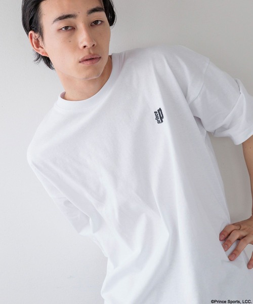 LOWRYS FARM(ローリーズファーム)の「プリンスプリントTSS 132475(Tシャツ/カットソー・メンズ・ネイビー/オフホワイト/イエロー・MEDIUM/LARGE)」の4枚目の写真