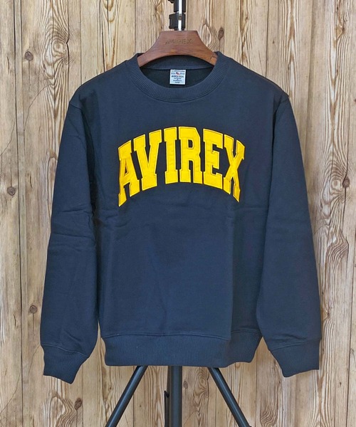 AVIREX（アヴィレックス）の「CREW NECK SWEAT LOGO（スウェット・メンズ・ネイビー/グレー/ブラック・L/XL/XXL/M）」の3枚目の写真