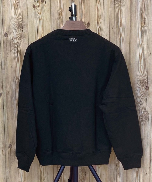 AVIREX（アヴィレックス）の「CREW NECK SWEAT LOGO（スウェット・メンズ・ネイビー/グレー/ブラック・L/XL/XXL/M）」の6枚目の写真