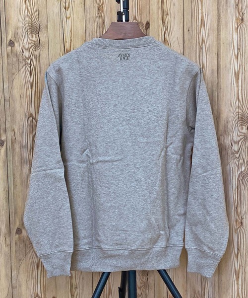 AVIREX（アヴィレックス）の「CREW NECK SWEAT LOGO（スウェット・メンズ・ネイビー/グレー/ブラック・L/XL/XXL/M）」の11枚目の写真