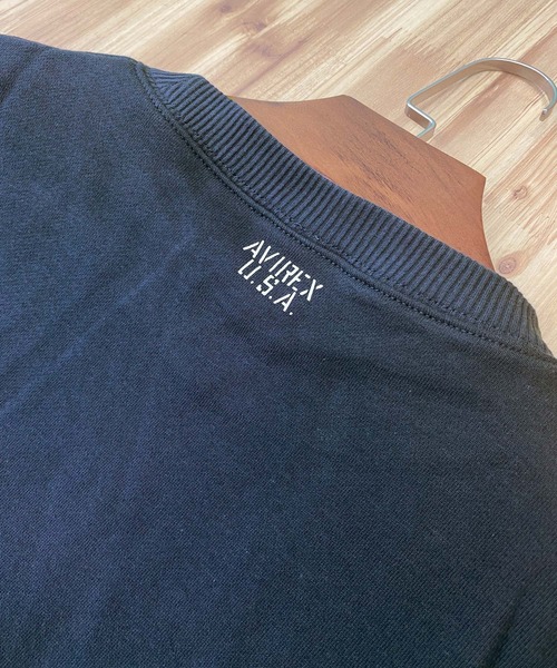 AVIREX（アヴィレックス）の「CREW NECK SWEAT LOGO（スウェット・メンズ・ネイビー/グレー/ブラック・L/XL/XXL/M）」の13枚目の写真